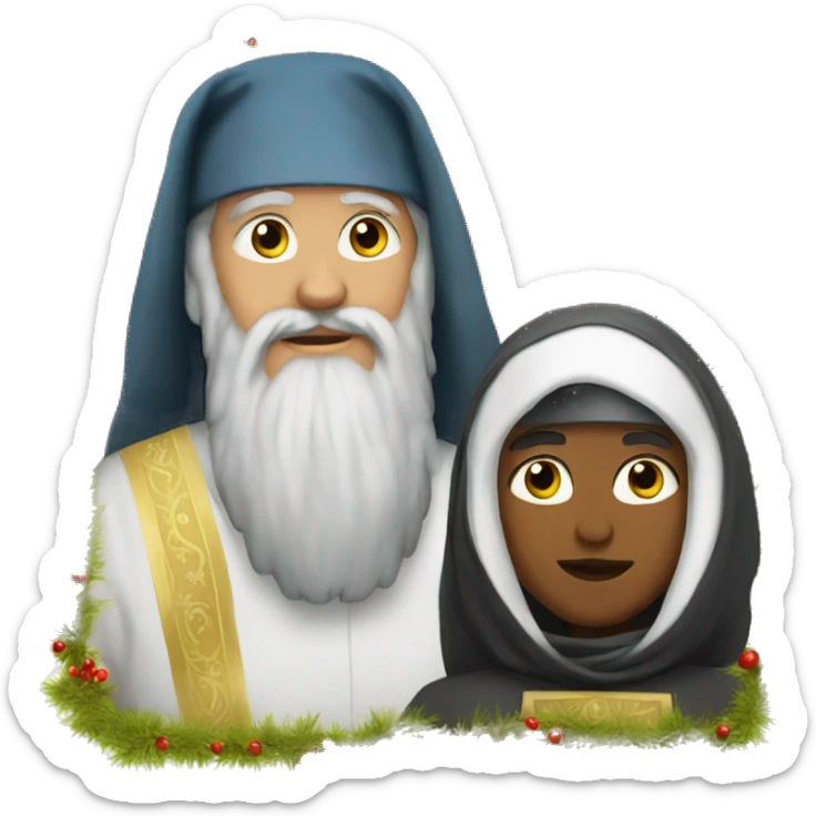 orthodox christmas sticker