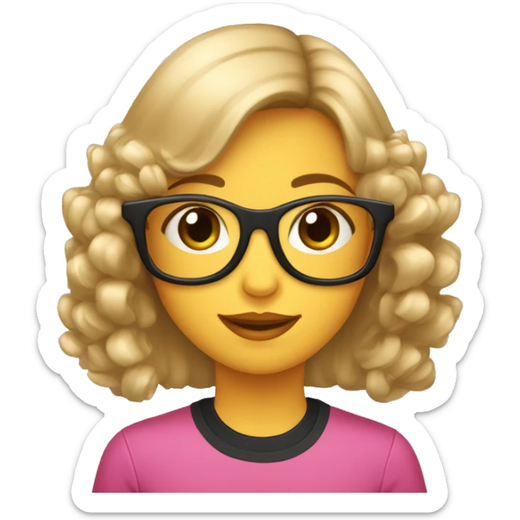 Niña de 12 años con de pelo y ojos cafés con unos auriculares de casco  negros con lentes rosas  sticker