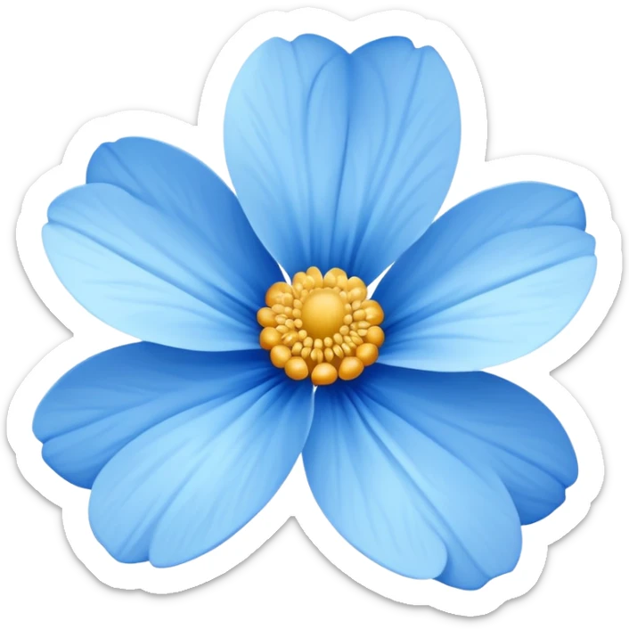 blue flower sticker