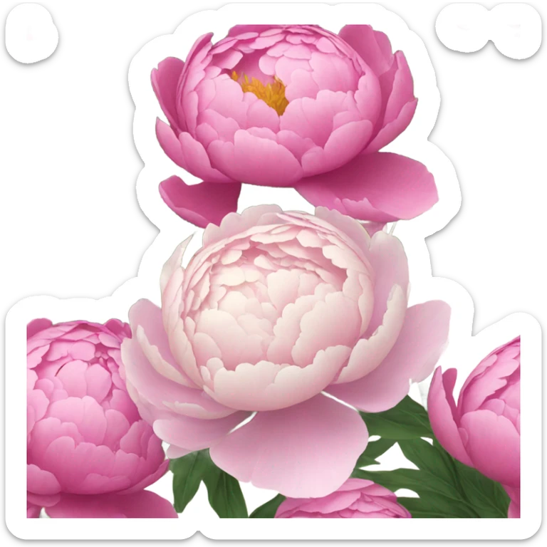 Peony sticker