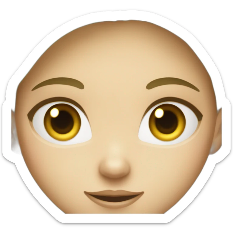 a white girl in a green polo t-shirt (above waist) sticker