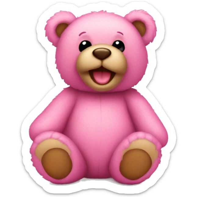 teddy bear pink sticker