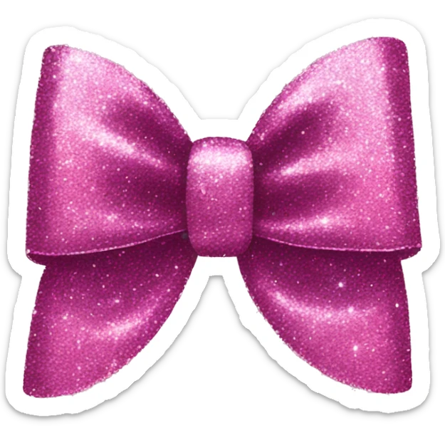 Glitter bow sticker