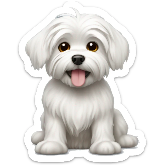 Maltese dog sticker
