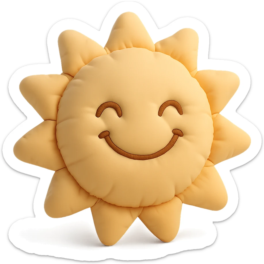smiling sun sticker