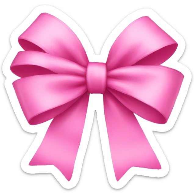 Pink bow sticker