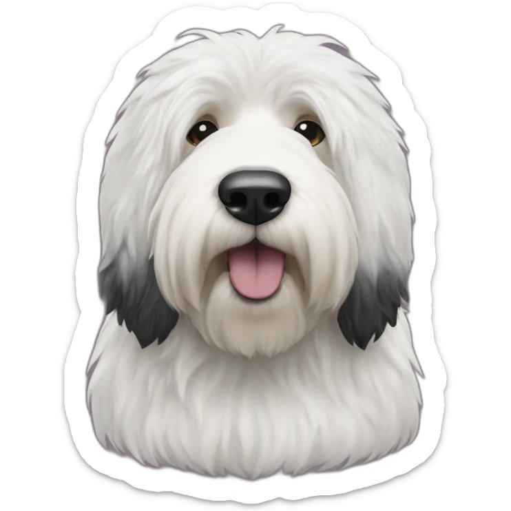 English sheepdog realist with Betis t-shirt sticker