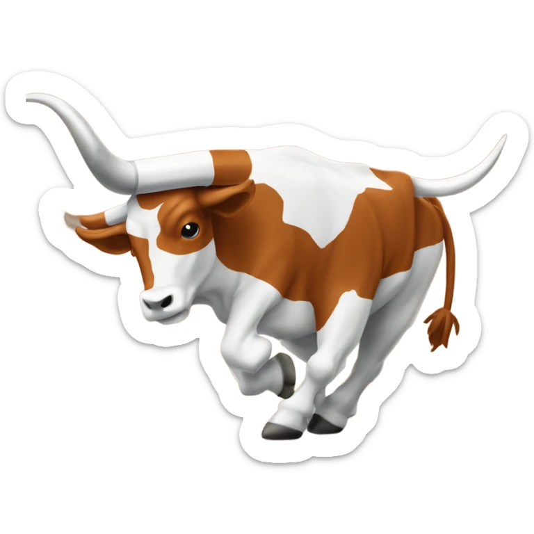 University of Texas Longhorn mascot fighting Ohio state mascot  sticker