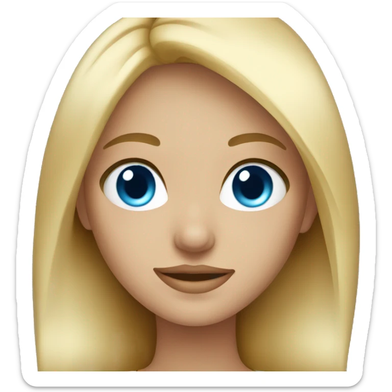 Blonde girl blue eyes sticker