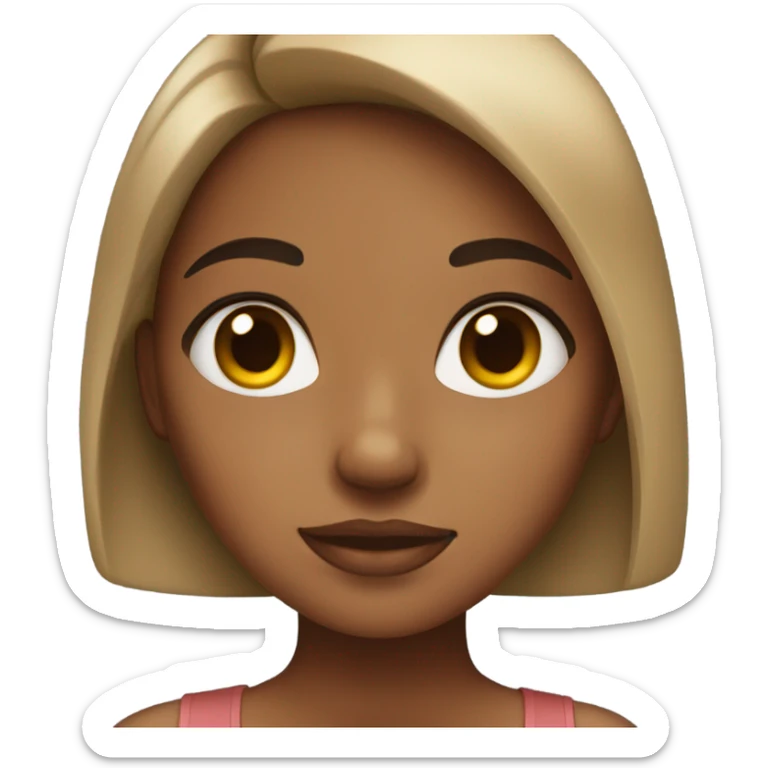 girl with black and tan skin sticker