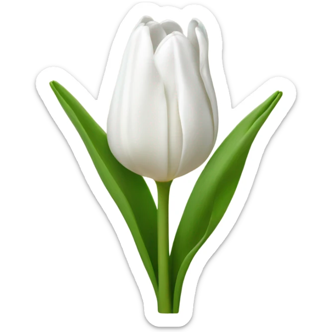 white tulip bouquet  sticker