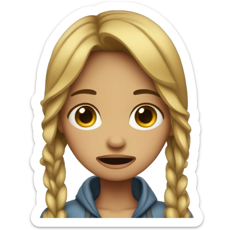 Girl crying  sticker