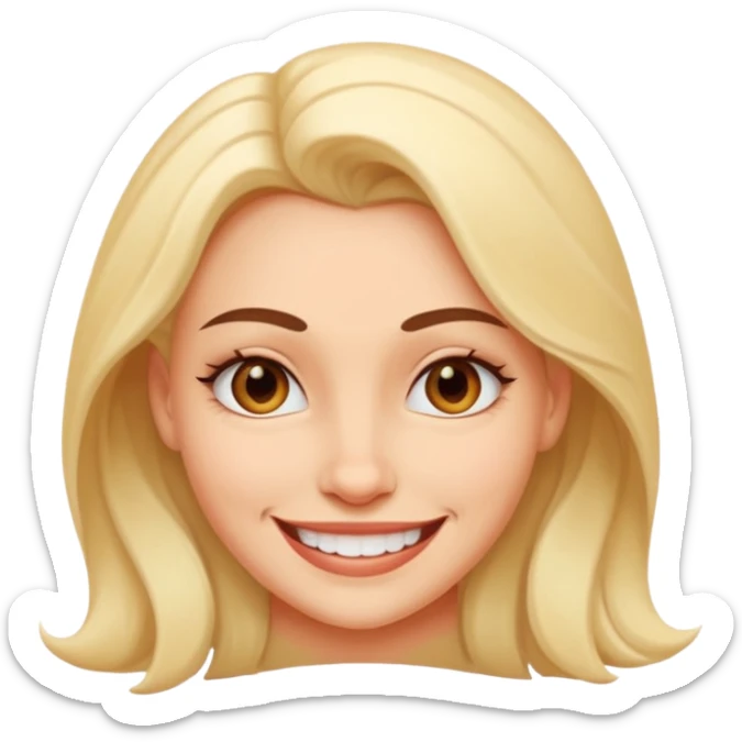 	facial Upselling scam women fake sympathetic smile, predatory grin, saccharine smile, smirk sticker