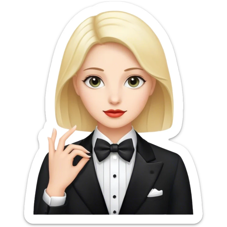 Woman in a tuxedo  sticker