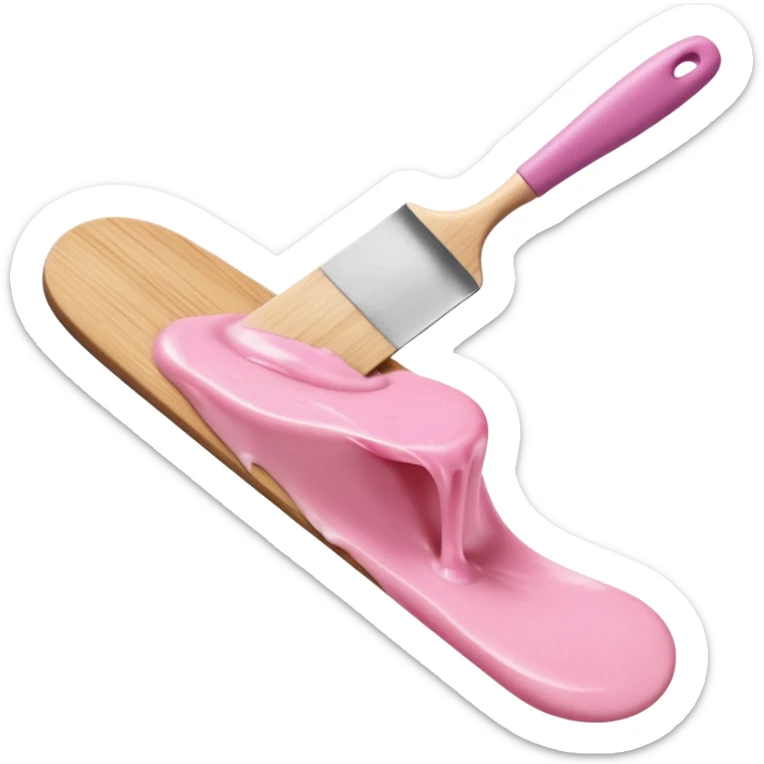 Close-up beauty shot of a smooth white female leg, pink depilatory wax being spread evenly along the skin with a wooden spatula, clean studio lighting, soft shadows, high detail skin texture, minimal background, косметический салон aesthetic, ultra realistic, 4k, sharp focus sticker