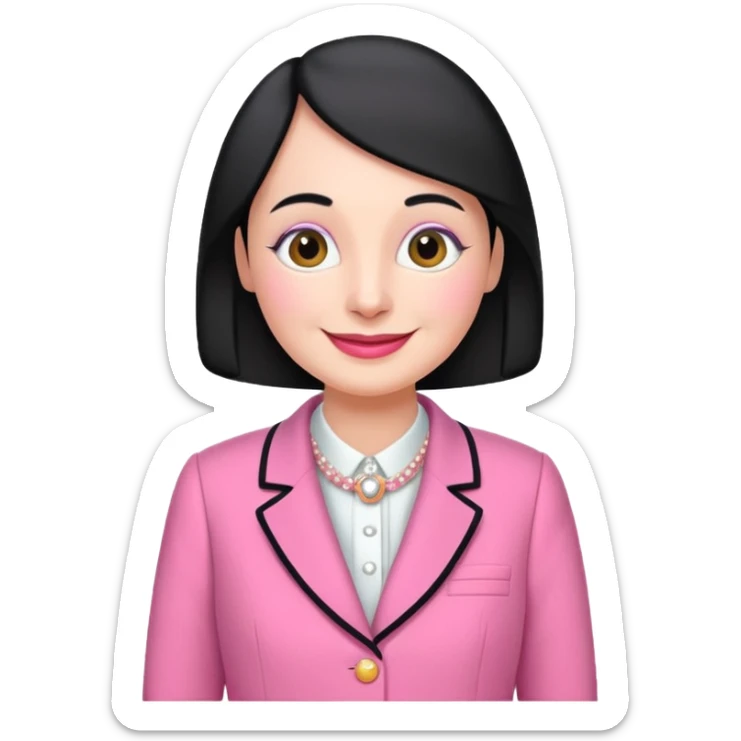 pingu mother wearing the pink chanel suit the Jackie kenddy wore sticker