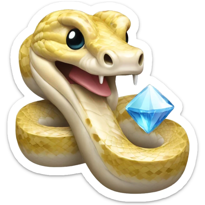 Python with a crystal sticker