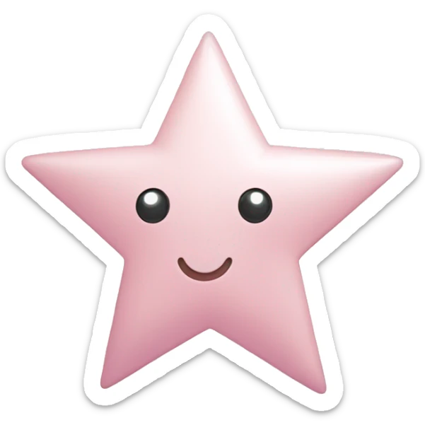 pale pink star sparkle sticker