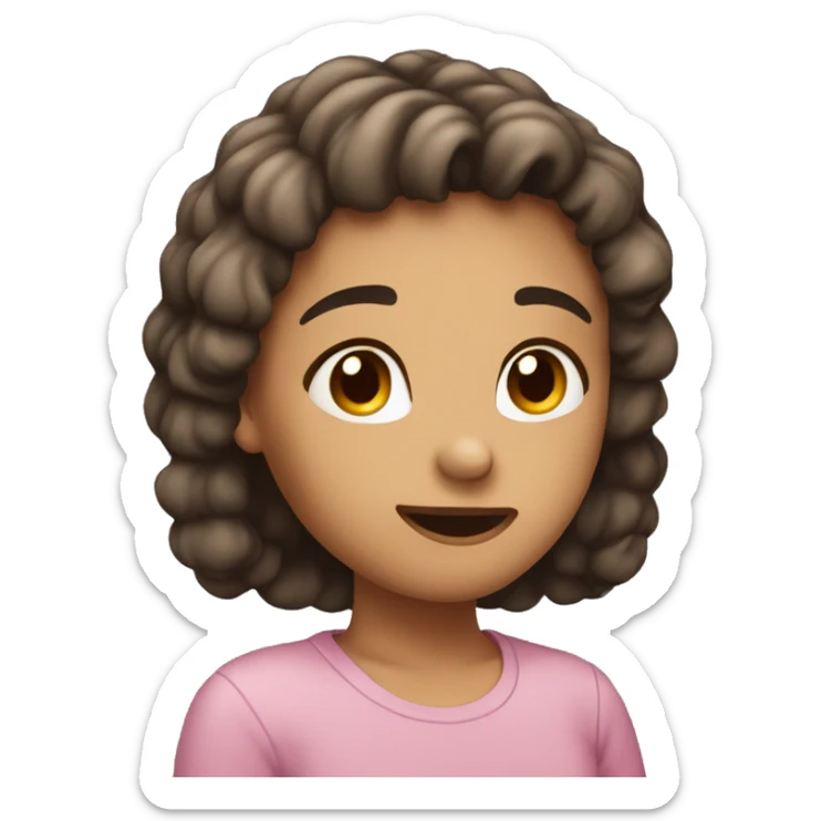 a girl with her hand at her foregead because she fell in love so hard sticker