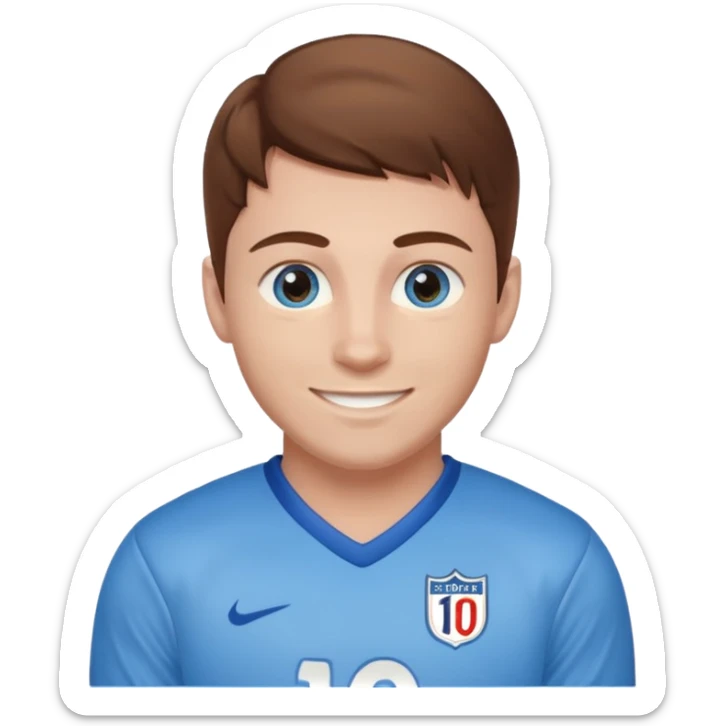 Super Bowl patriots football player number 10 brown hair pale blue eyes sticker