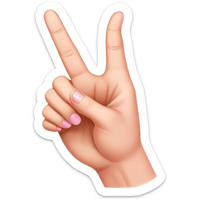 pinky finger like if your putting up the middle finger but its your pinky sticker