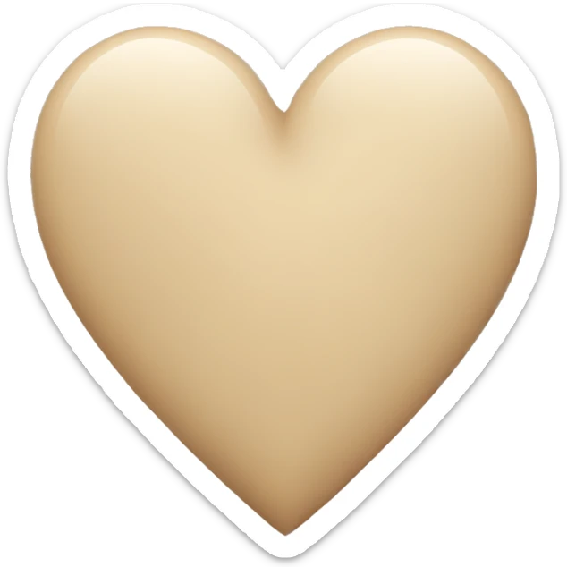 Beige heart sticker