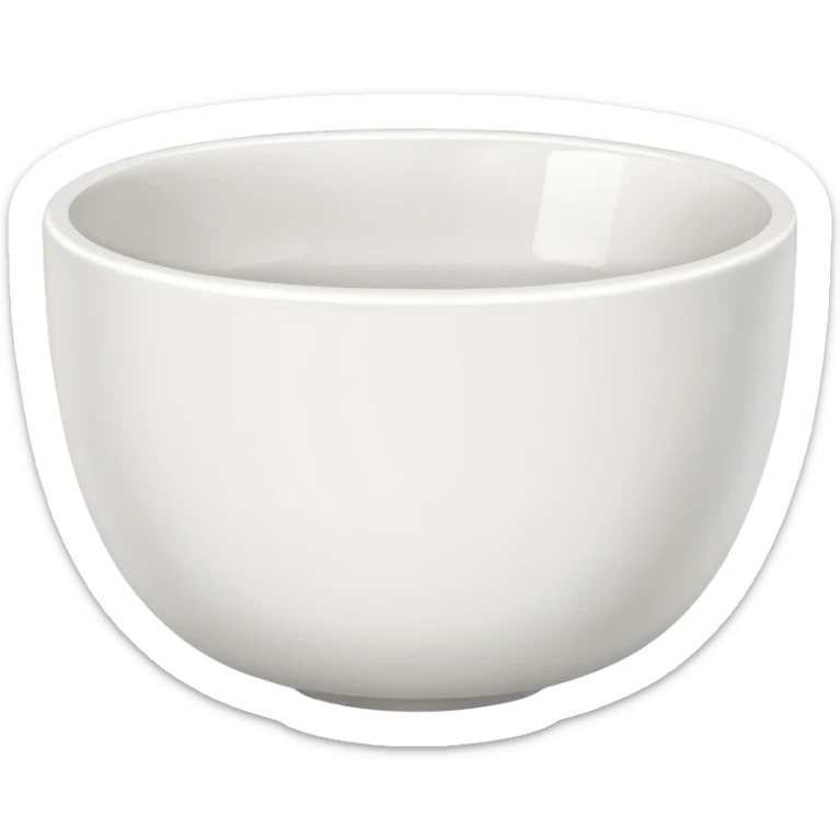 Empty white bowl sticker