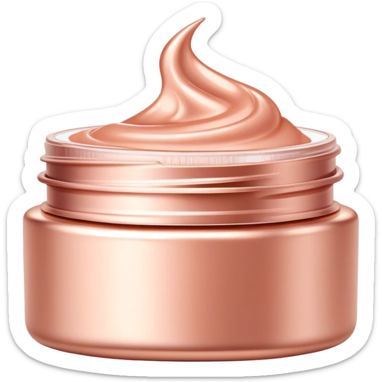 Rose gold face cream sticker