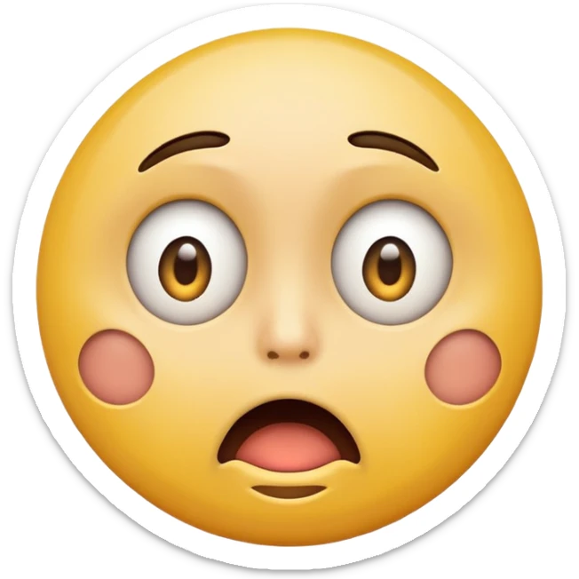 Can you make a shocked face that kinda looks disgusted  make it one of the yellow ones that are circular sticker