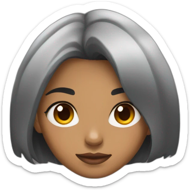 black girl, brown eyes, short black hair with red bull can sticker