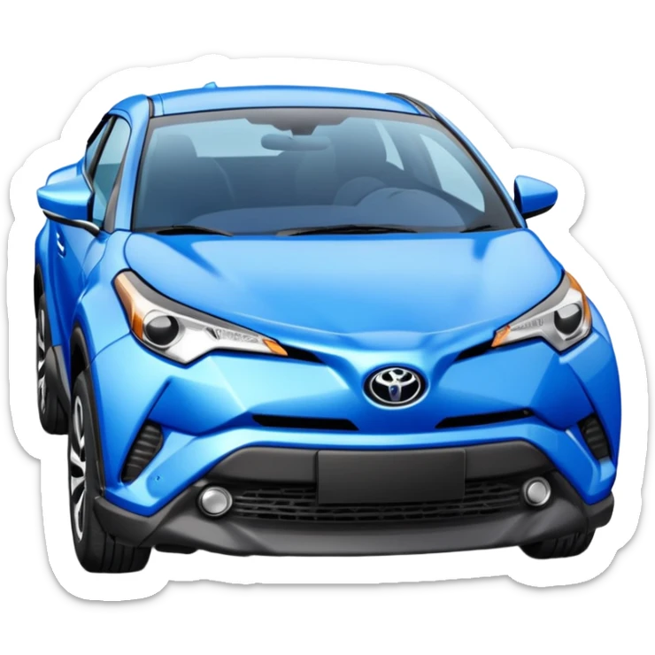 toyota chr bleue accidentée sticker
