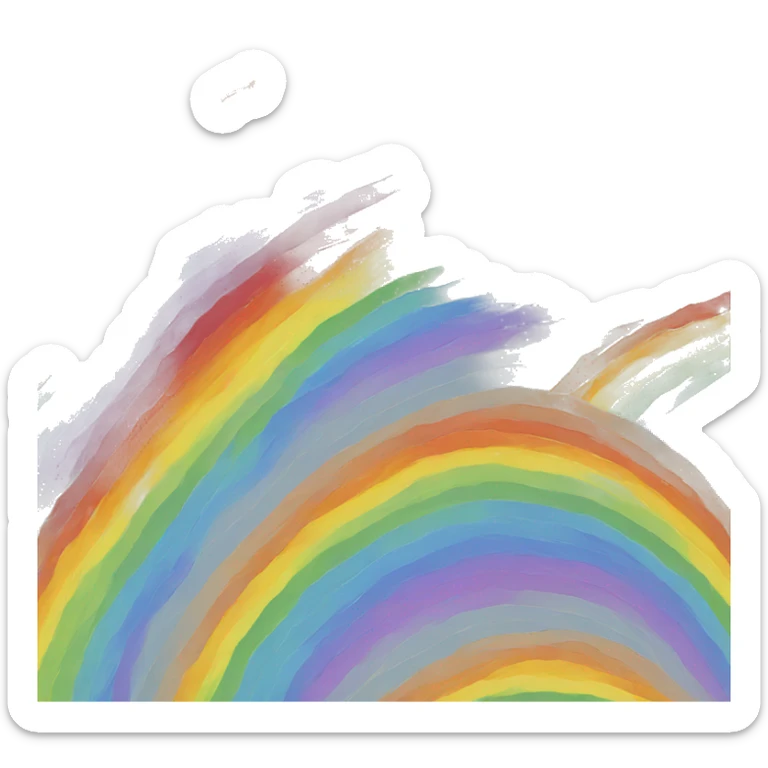 gradeint spiral rainbow sticker