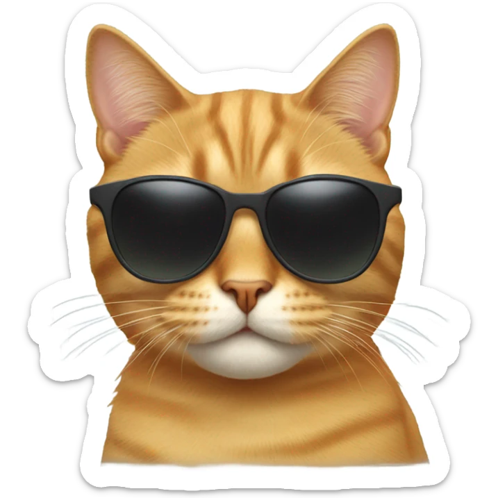 Cat with sunglasses sticker