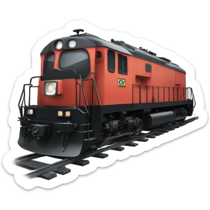 A electric locomotive (With little shiny black Kirby eyes) sticker