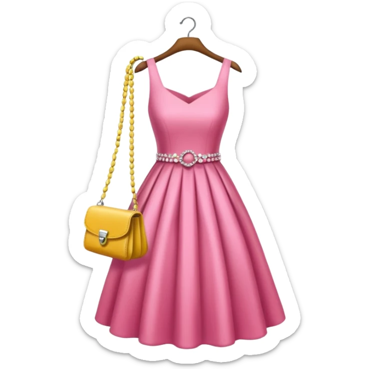 eine birne in einem pinken kleid soll aussehen wie eine reiche frau aber als birne  sticker
