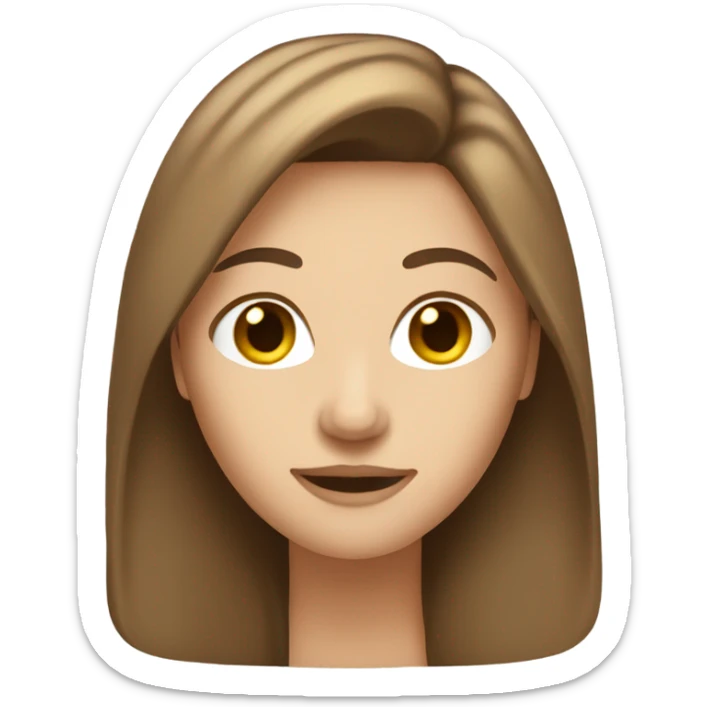 toned body woman caucasian long brown hair sticker