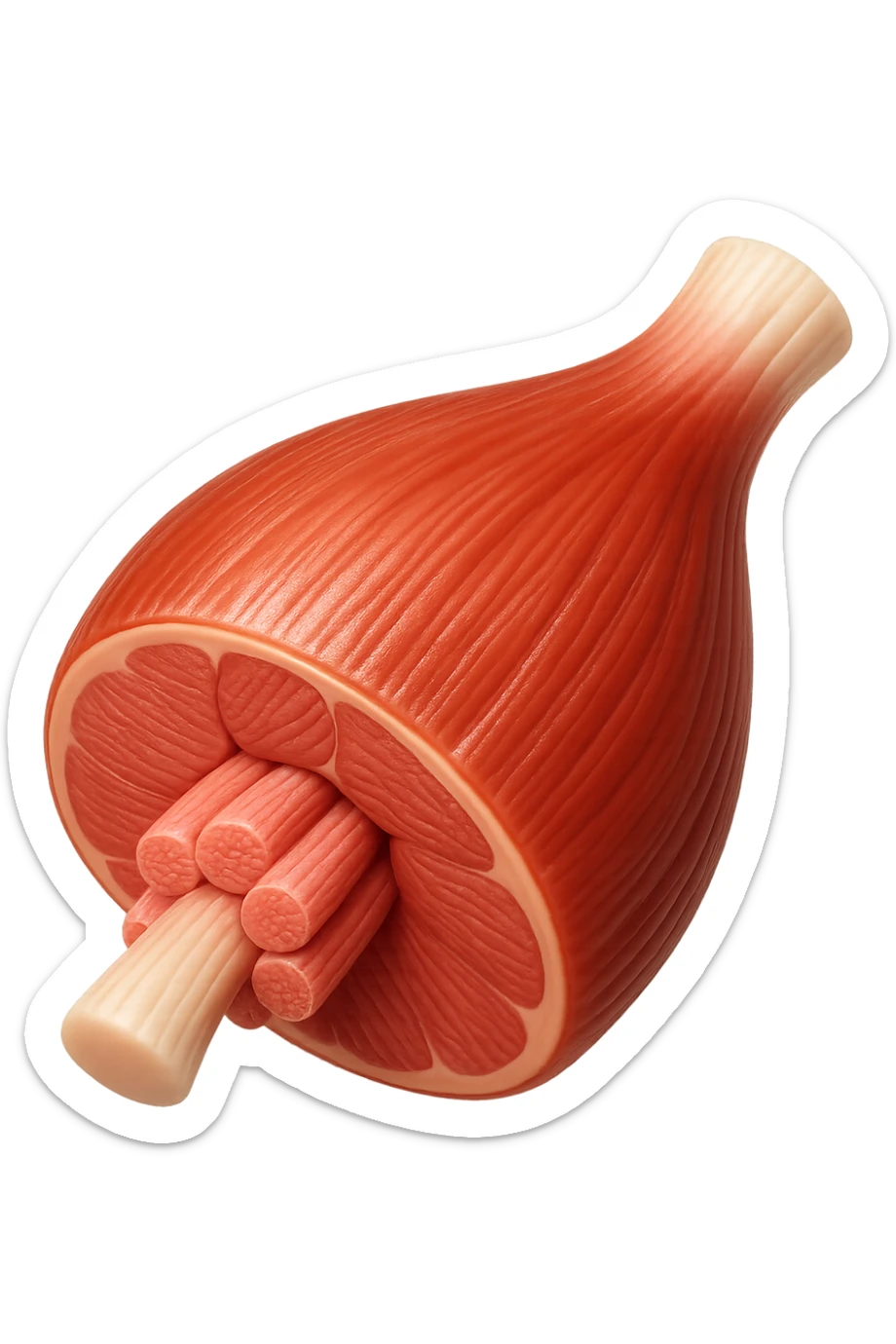 EMOJI STILE IPHONE 3D DI una porzione di tessuto muscolare umano anatomico realistico, FALLO MOLTO REALISTICO IN 3D sticker