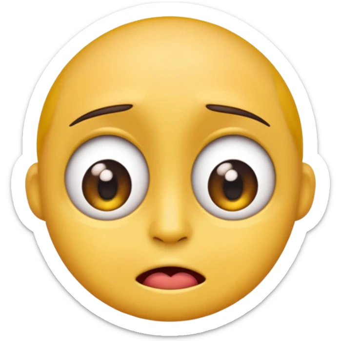 cartoon sticker of a colorful and cheerful upset and frustrated emoji, no text, suitable for WhatsApp and Instagram sticker