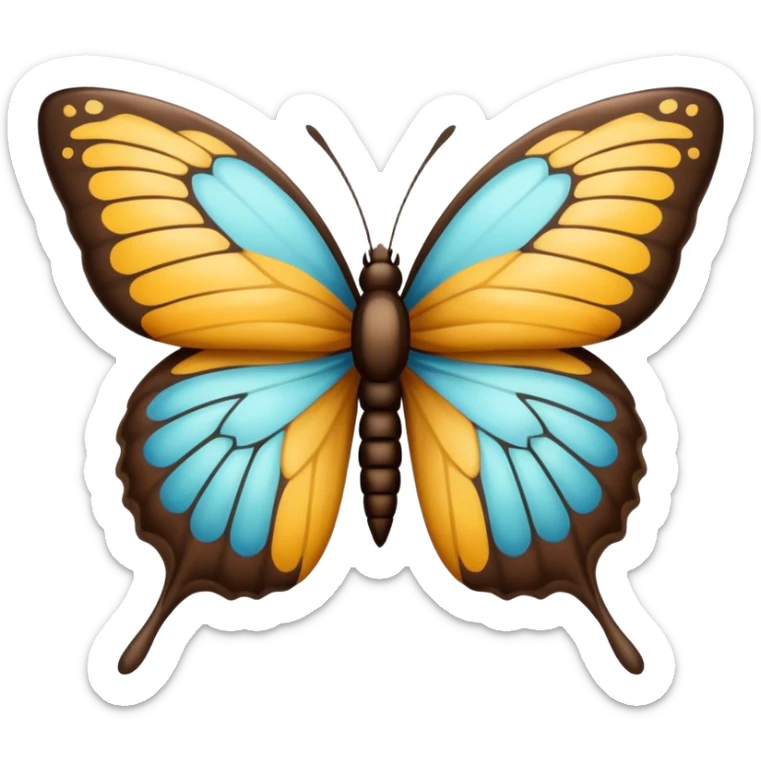 Crea un emoji para usar en WhatsApp con estos dos emoji 🥷🏻🦋 sin cambiar su color. sticker