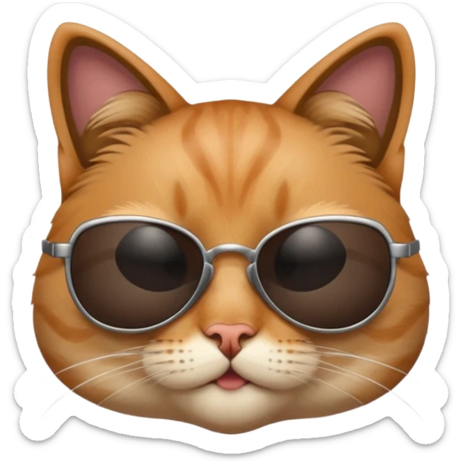 Cat with sunglasses sticker