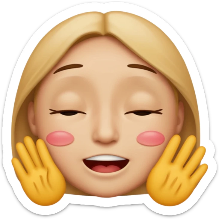 mix of these two 🥺☺️ but make it classic emoji and without hearts and a little bit sad but still smile sticker