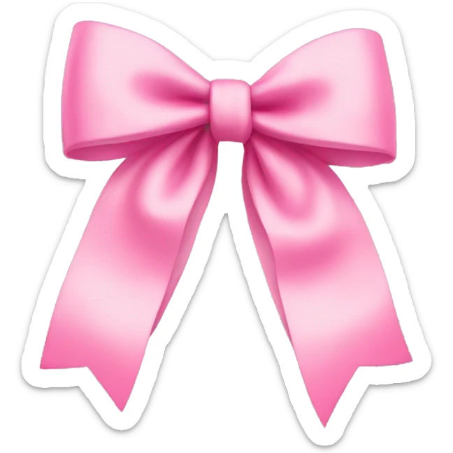 cute pink bow sticker