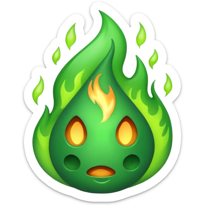 make my emoji for a twitch chat channel the streamer is me toxic shots incorporate the toxic in the emoji  inlucde a flame green sticker
