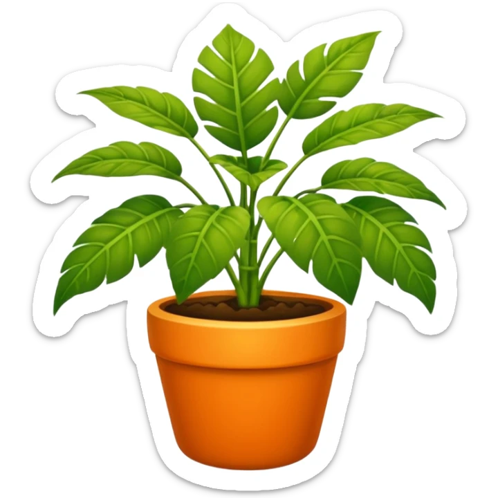 Una planta bonita con una masetá de color: FFACC4 sticker