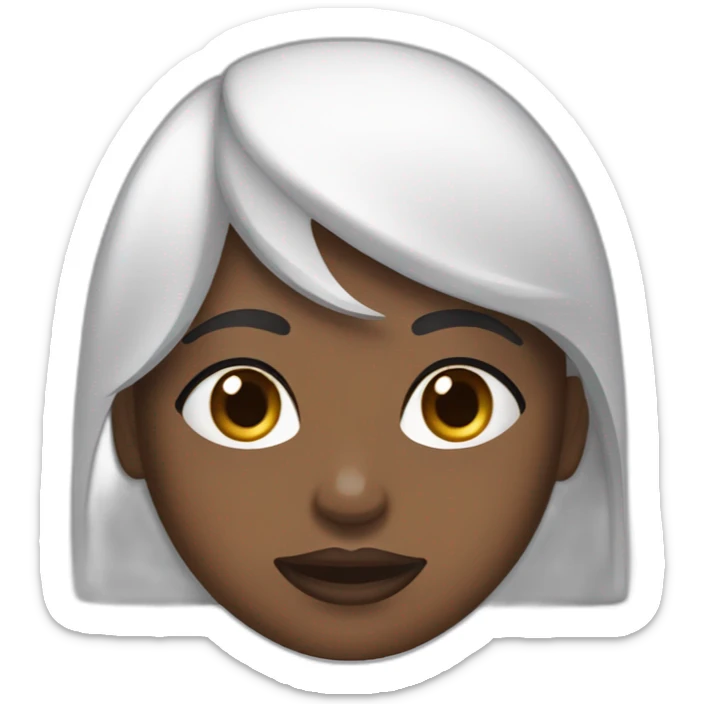 Une femme noire qui fait des soins sur son visage sticker