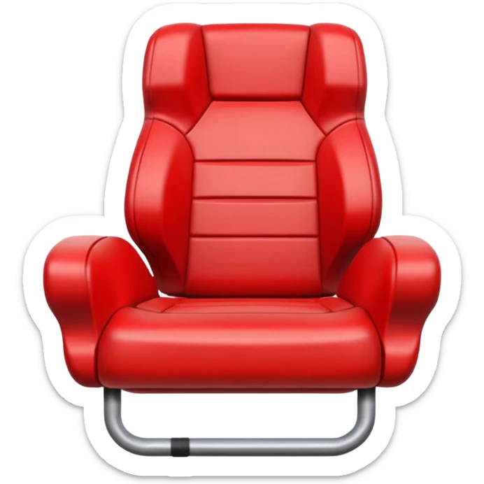 Generate an Airbnb category syle icon of a broken football seat sticker
