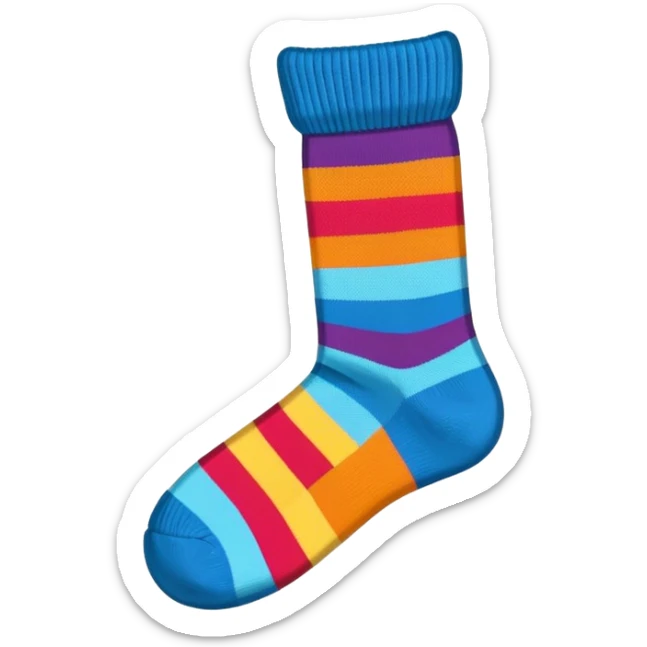 socks with zigzags sticker