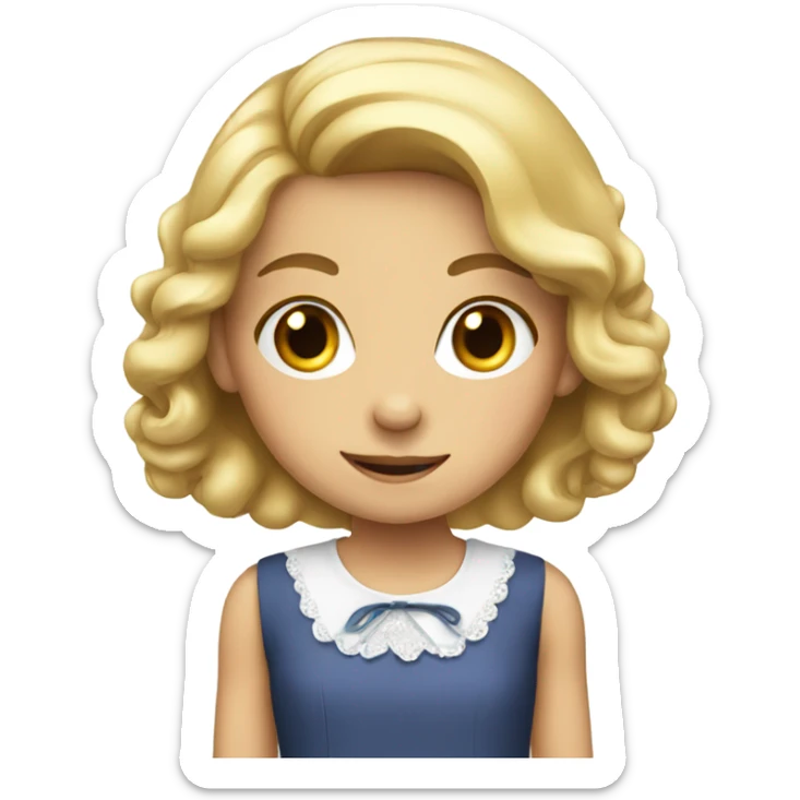 a girl Kids European in a dress sticker