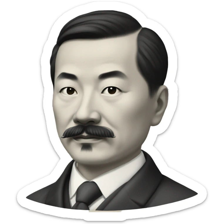 Lu Xun (1881-1936), one of the earliest and best-known modern Chinese writers sticker