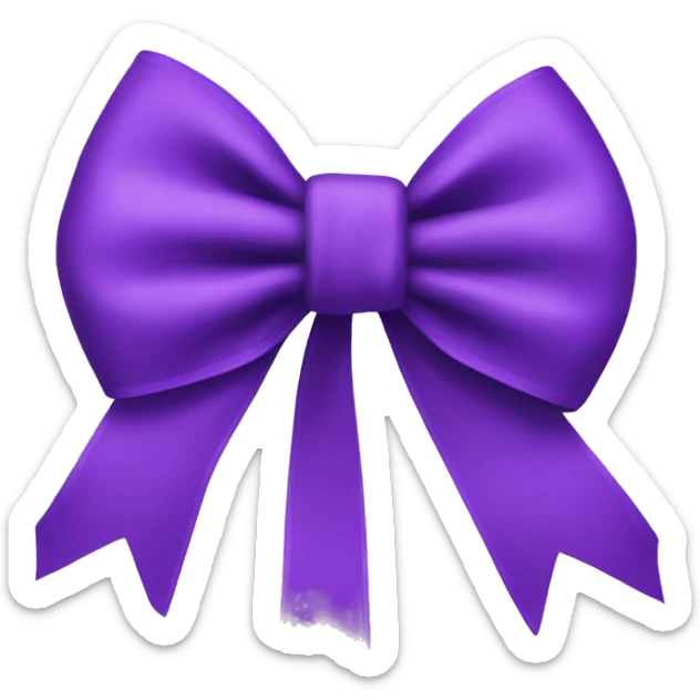 Purple bow sticker
